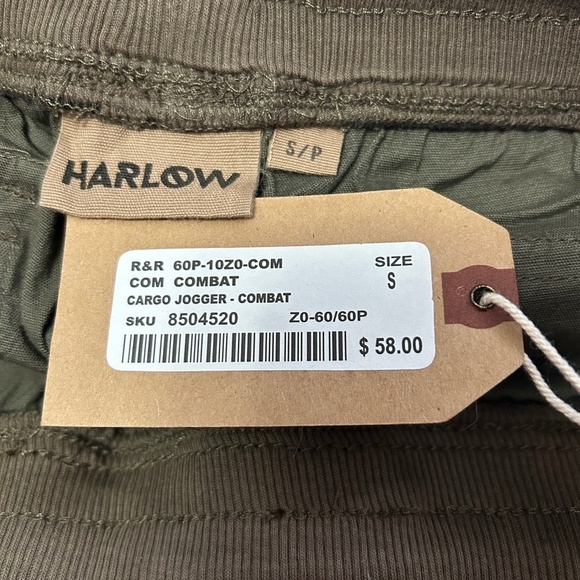 HARLOW Combat Cargo Jogger Pants Jeans Army Green - Picture 11 of 14